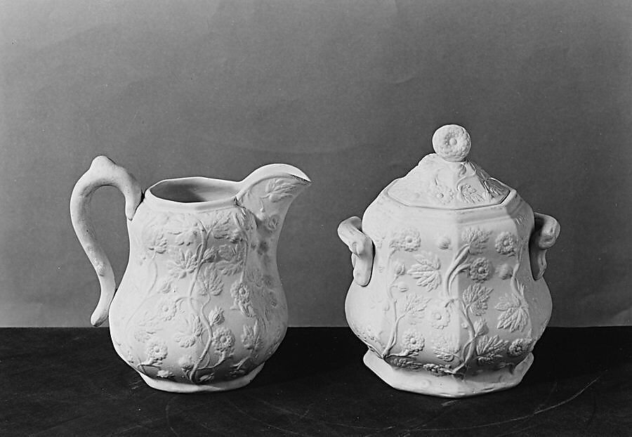 Sugar Bowl, Fenton's Works (1847–1848), Parian porcelain, American