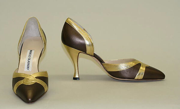 Pumps, Manolo Blahnik (British, born Spain, 1942), leather, British 