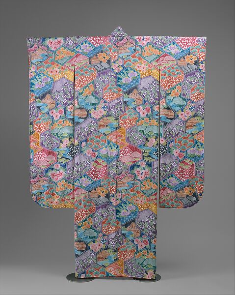 Tokuseu Hitome Sohshibori Hon Furisode, Takuo Itoh (Japanese, born 1947), Silk, Japanese 