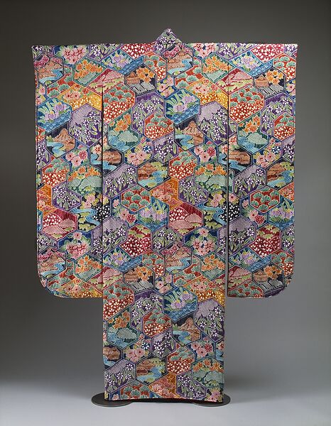Tokuseu Hitome Sohshibori Hon Furisode, Takuo Itoh (Japanese, born 1947), Silk, Japanese