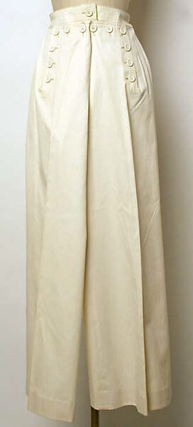 Trousers, Yves Saint Laurent (French, founded 1961), cotton, French 