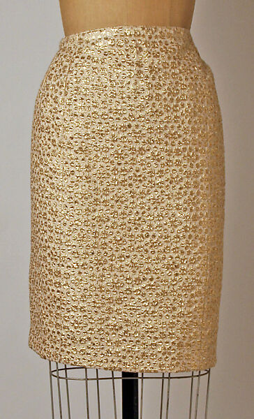 Evening ensemble, House of Chanel (French, founded 1910), synthetic fiber, metal, French