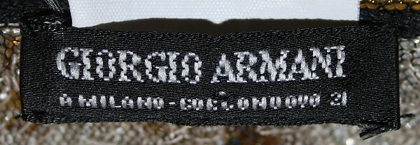 Ensemble, Giorgio Armani (Italian, founded 1974), synthetic fiber, silk, glass, Italian