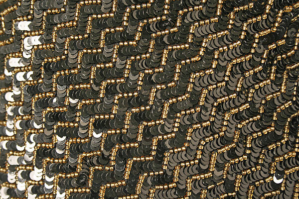 Evening suit, Giorgio Armani (Italian, founded 1974), silk, glass, plastic, Italian