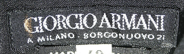 Evening suit, Giorgio Armani (Italian, founded 1974), silk, glass, plastic, Italian