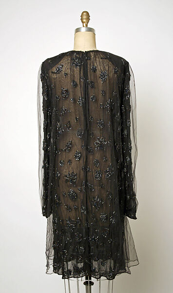 Cocktail dress, Giorgio Armani (Italian, founded 1974), synthetic fiber, silk, glass, Italian