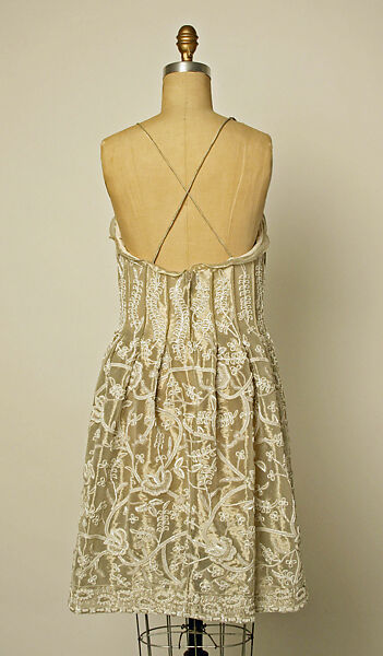 Evening dress, Giorgio Armani (Italian, founded 1974), synthetic fiber, metallic, glass, plastic, Italian