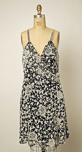 Evening dress, Giorgio Armani (Italian, founded 1974), silk, plastic, Italian 