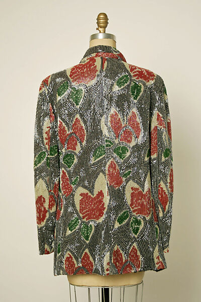 Evening suit, Giorgio Armani (Italian, founded 1974), (a - b) silk, glass
(c) silk, glass, plastic, Italian