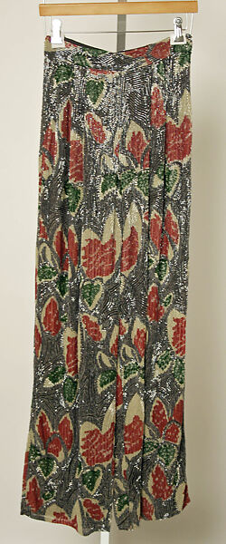 Evening suit, Giorgio Armani (Italian, founded 1974), (a - b) silk, glass
(c) silk, glass, plastic, Italian