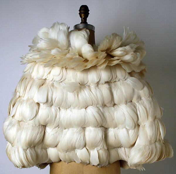 Evening cape, George Peter Stavropoulos (American, born Greece, 1920–1990), feathers, silk, American