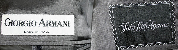Suit, Giorgio Armani (Italian, founded 1974), wool, synthetic fiber, silk, Italian