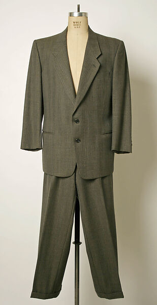 Suit, Giorgio Armani (Italian, founded 1974), wool, synthetic fiber, silk, Italian 