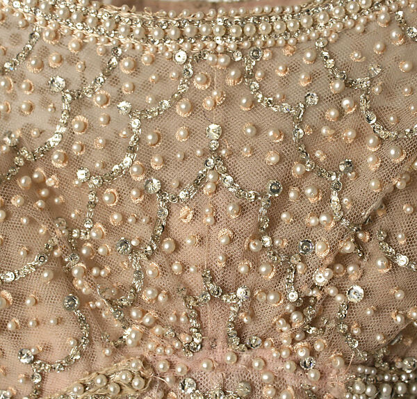 Evening dress, Attributed to House of Dior (French, founded 1946), cotton, silk, plastic, French
