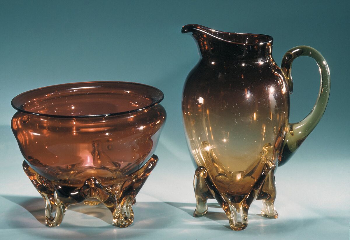 Sugar Bowl, Mount Washington Glass Company (American, New Bedford, Massachusetts, 1837–1958), Blown glass, American