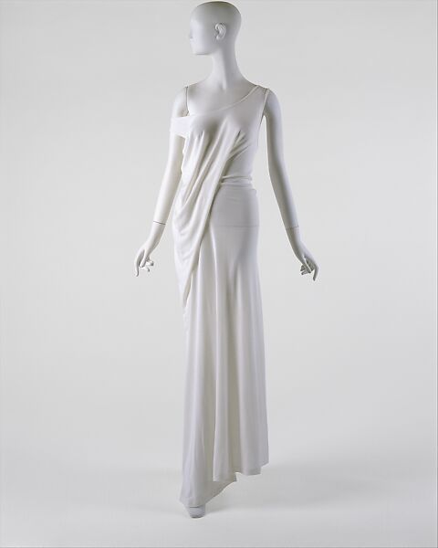 Dress, Ann Demeulemeester (Belgian, founded 1985), rayon, Belgian 