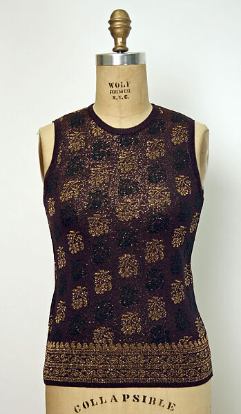 Sweater vest, Dries Van Noten (Belgian, born 1958), Rayon, cotton, Nylon, Belgian 