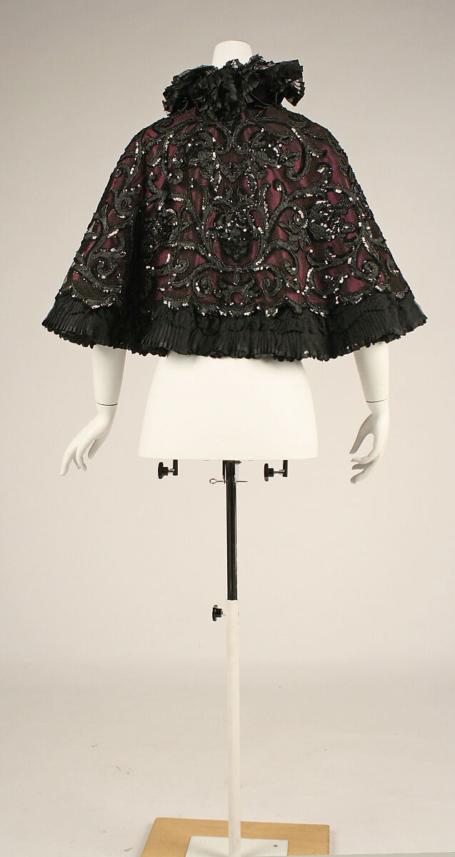 Cape, Au Louvre (French), silk, cellulous nitrate, gelatin, glass, French