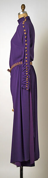 Evening dress, House of Chanel (French, founded 1910), silk, metal, French