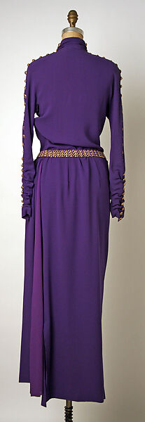 Evening dress, House of Chanel (French, founded 1910), silk, metal, French
