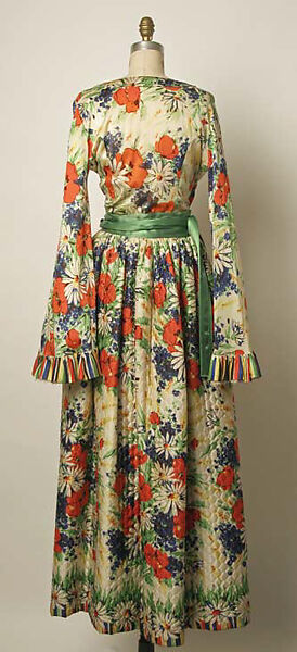 Evening ensemble, Giorgio di Sant'Angelo (American, born Italy, 1933–1989), synthetic fiber, silk, American