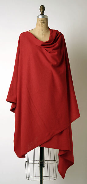 Cape, Madame Grès (Germaine Émilie Krebs) (French, Paris 1903–1993 Var region), Wool, French 