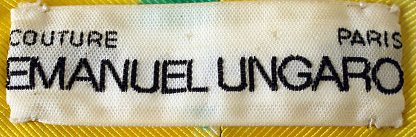 Suit, Emanuel Ungaro (French, 1933–2019), wood, silk, plastic, French