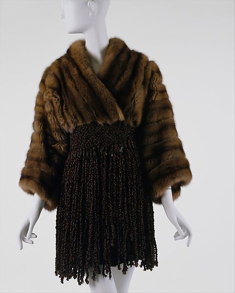 Jacket, Christian Lacroix (French, born 1951), sable, silk, French 