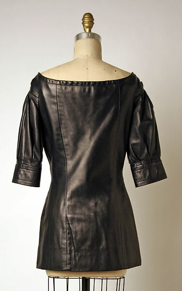 Dress, House of Givenchy (French, founded 1952), leather, French