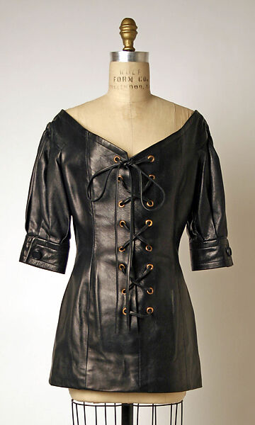 Dress, House of Givenchy (French, founded 1952), leather, French 