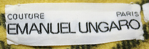 Jacket, Emanuel Ungaro (French, 1933–2019), wool, French