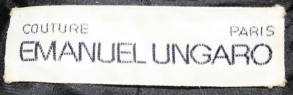 Dress, Emanuel Ungaro (French, 1933–2019), wool, silk, French