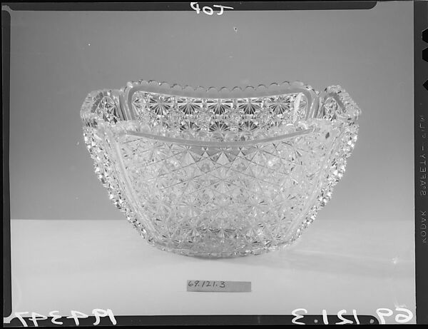 Bowl, Possibly T. G. Hawkes and Company, Cut blown glass, American 