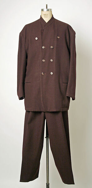 Suit, Yohji Yamamoto (Japanese, born Tokyo, 1943), wool, Japanese 