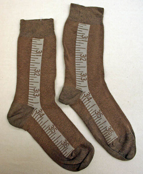 Socks, cotton, probably European 