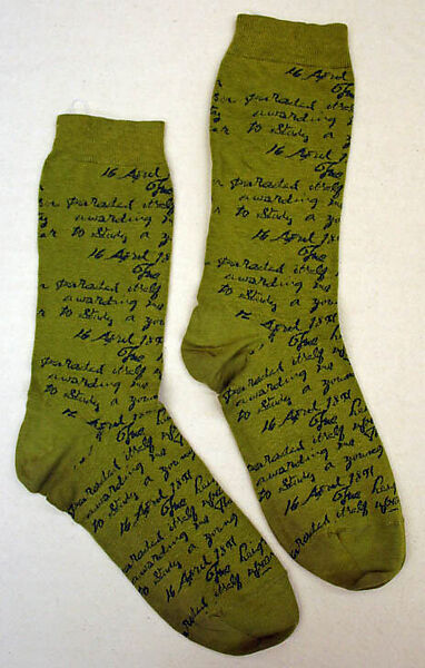 Socks, cotton, probably European 