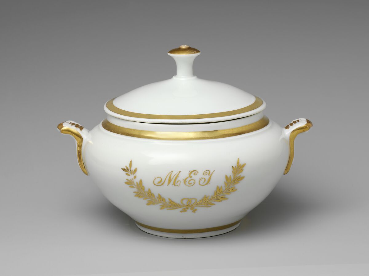 Sugar Bowl, Tucker Factory  American, Porcelain, American