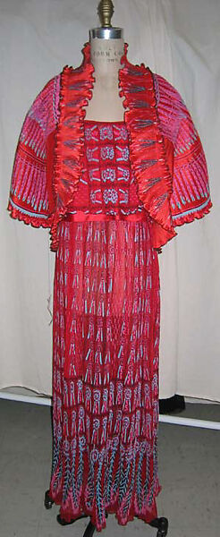 Ensemble, Zandra Rhodes (British, founded 1969), silk, synthetic fiber, British