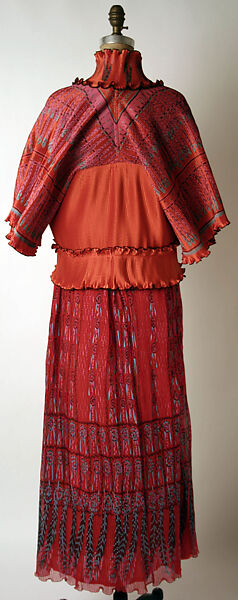 Ensemble, Zandra Rhodes (British, founded 1969), silk, synthetic fiber, British