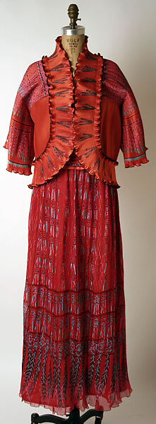 Ensemble, Zandra Rhodes (British, founded 1969), silk, synthetic fiber, British 