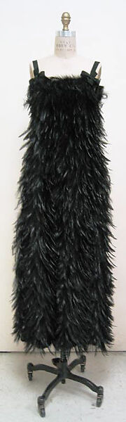 Evening dress, Donald Brooks (American, New Haven, Connecticut 1928–2005 Stony Brook, New York), feathers, synthetic fiber, American 