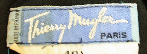 Dress, Mugler (French, founded 1974), wool, French