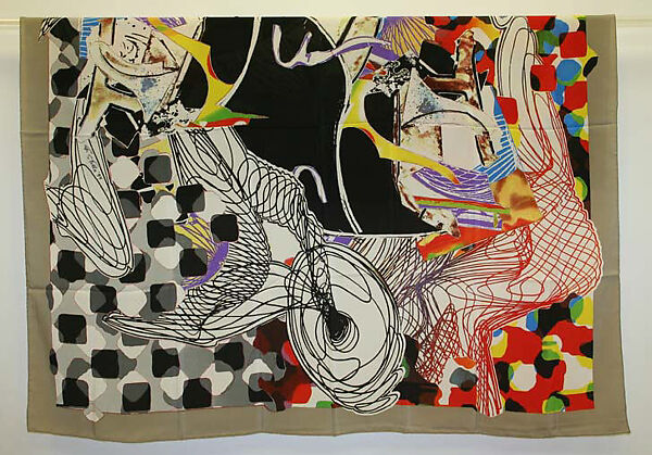 Shawl, Frank Stella (American, Malden, Massachusetts 1936–2024 New York), silk, American 