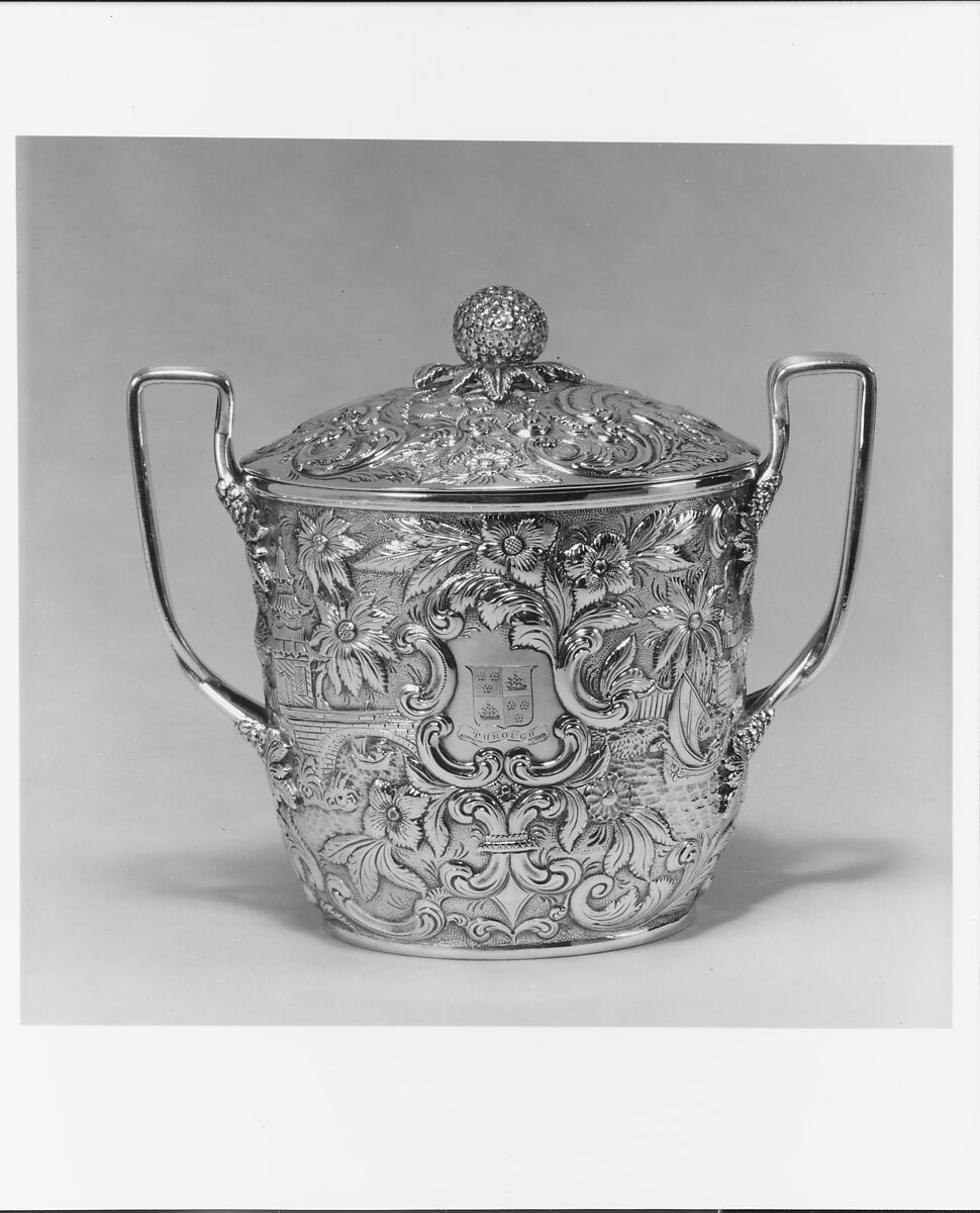 Sugar bowl, Andrew Ellicott Warner (1786–1870), Silver, American