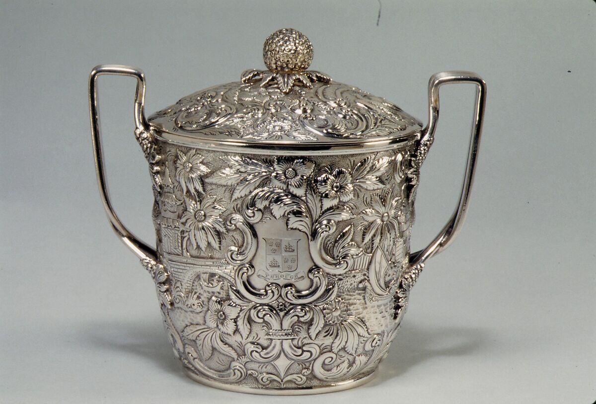 Sugar bowl, Andrew Ellicott Warner (1786–1870), Silver, American 
