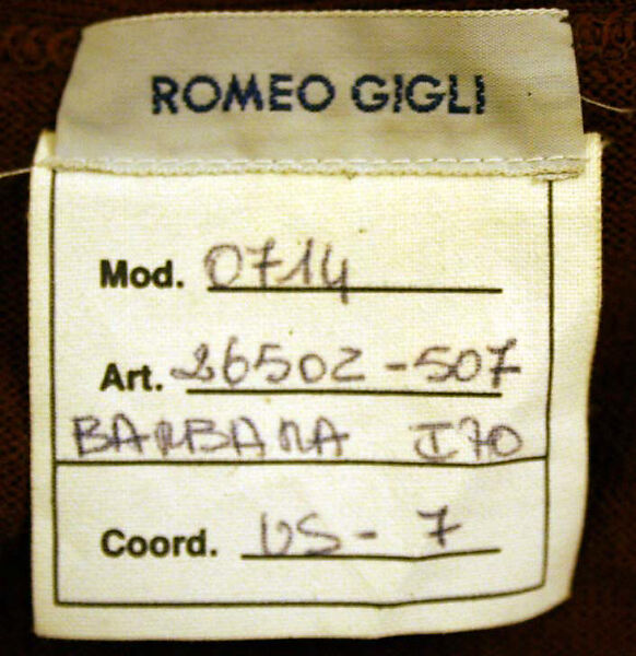 Ensemble, Romeo Gigli (Italian, born 1949), wool, Italian