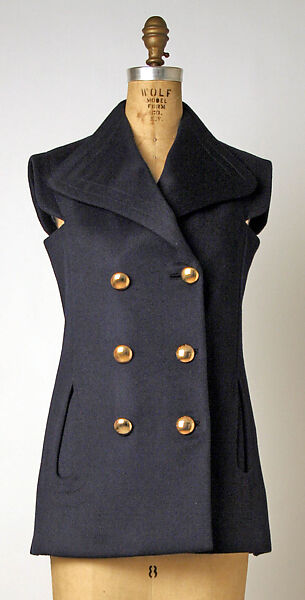 Vest, Pierre Cardin (French (born Italy), San Biagio di Callalta 1922–2020 Neuilly), wool, French 