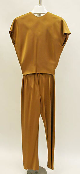 Ensemble, Halston (American, Des Moines, Iowa 1932–1990 San Francisco, California), synthetic fiber, American 