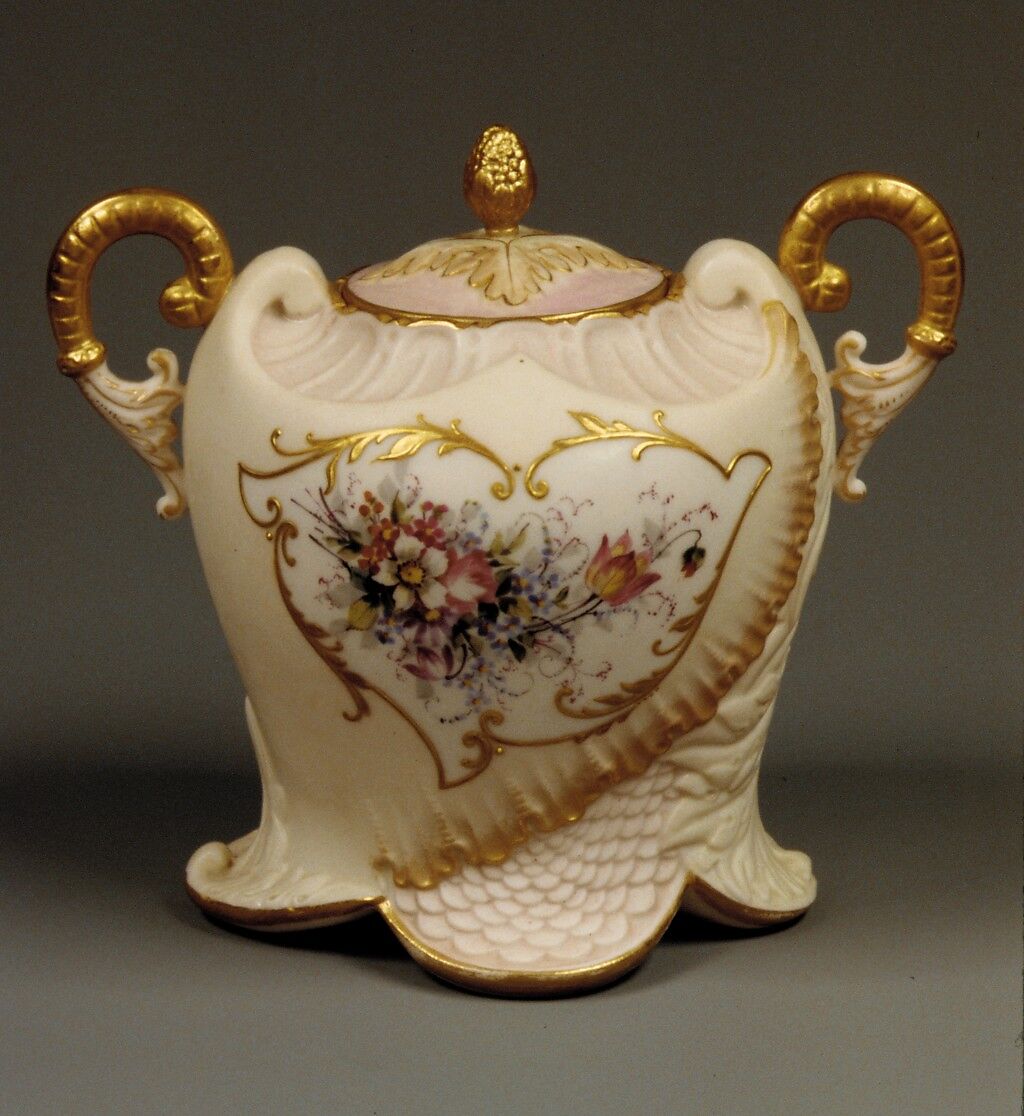 Sugar Bowl, American Art China Company (1891–1894), Porcelain, American 