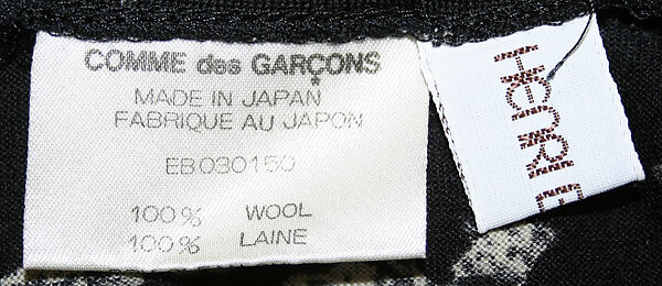 Scarf, Comme des Garçons (Japanese, founded 1969), cotton, Japanese